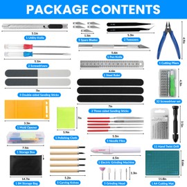 Gundam Tool Kit, 82 Pcs Professional Model Tool Kit for Gundam, Modeling Tools for Plastic Models, Model Car Kit for Adults, Model Building Tools Hobby Tools Craft Set for Repairing and Fixing