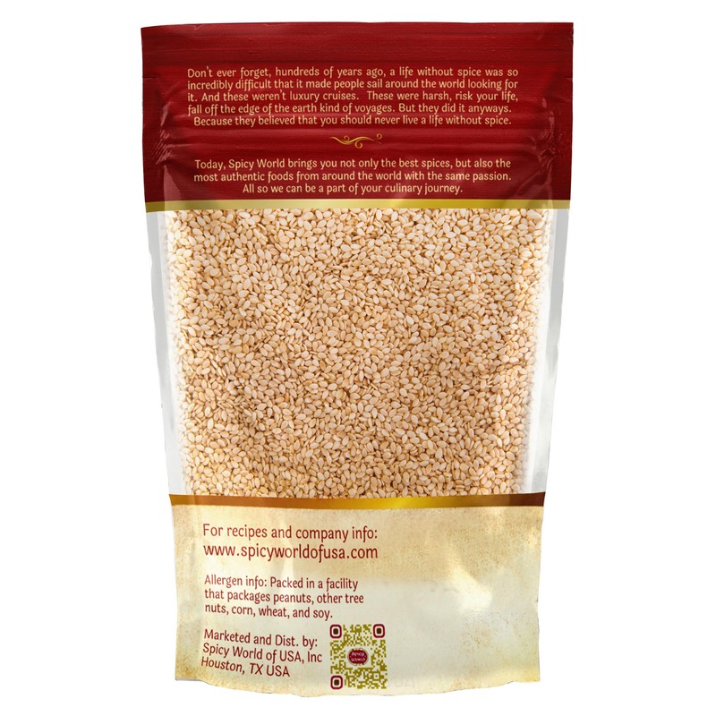 Spicy World Natural Brown Sesame Seeds 3 LB (48oz) -