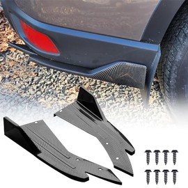 JSCARLIFE Car Rear Bumper Lip, ABS Universal Protector Bumper Lip, Strip Spoiler Side Skirt Anti Scratch Protector (Carbon Fiber)