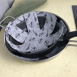 Pot and Pan Protectors, Stacking Pan Protectors/Pan Separators Pads for Protecting and Separating Pots and Pans, Set of 12 and 3 Different Size