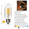 YFXRLIGHT Dimmable T45 LED Edison Bulb,2700K Warm White,6W Antique Tubular