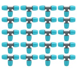 20PCS 16mm Tee Pipe Connector PE Irrigation Tubing Tee for Greenhouses Gardens Agriculture 9.3x6CM