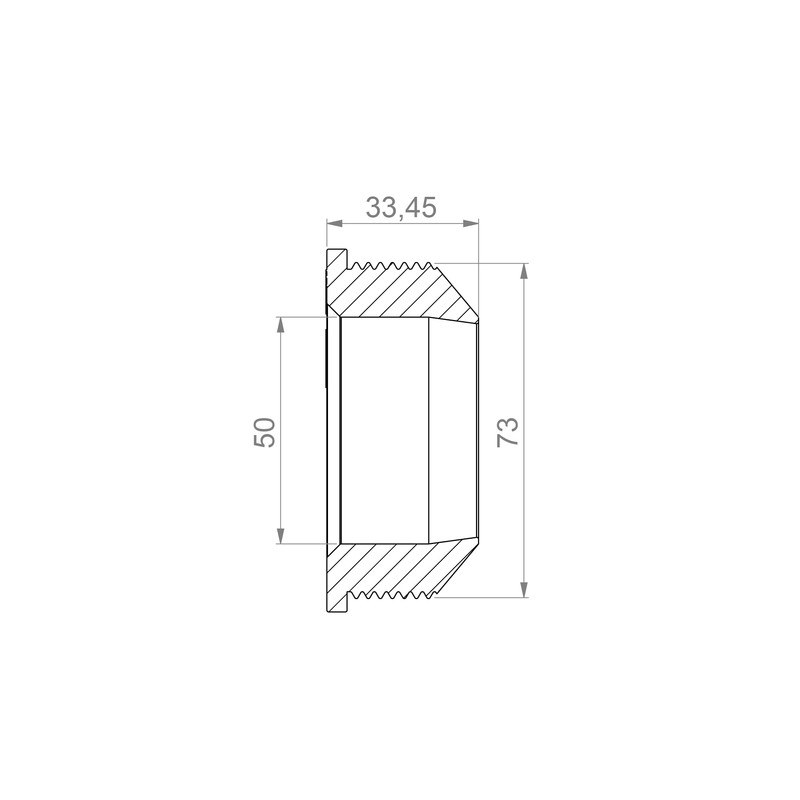 Crassus Gummiadapter CGA, EPDM, 1 Stück, 73 mm auf 50