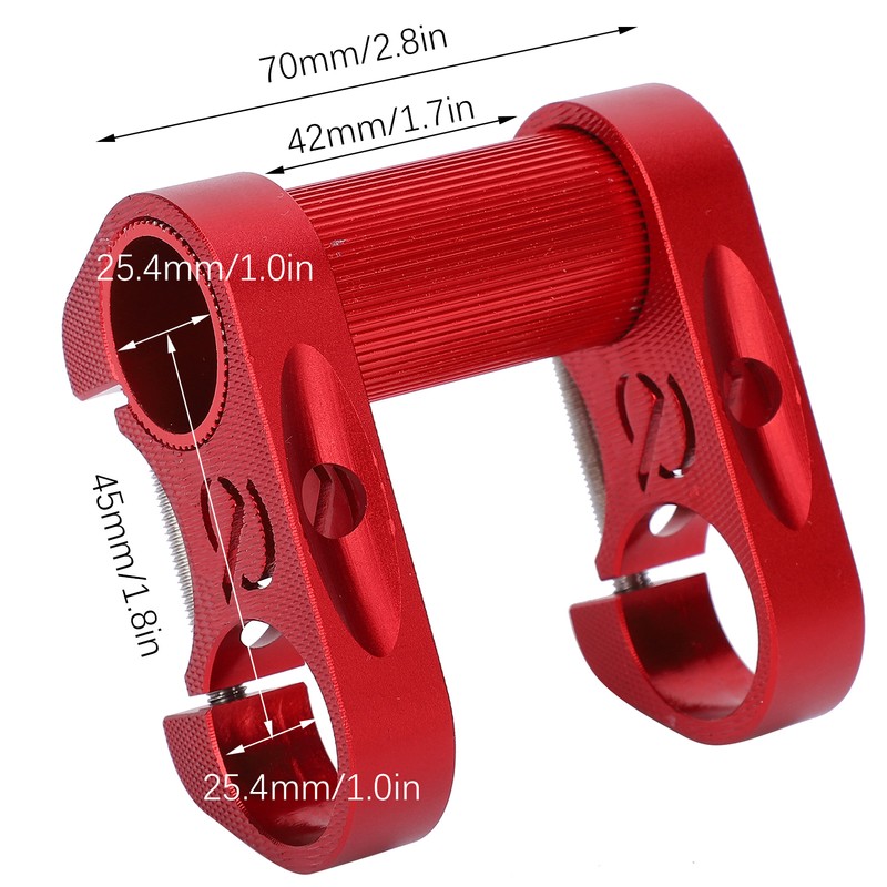 Bicycle Double Stem Riser 25.4MM Folding Bike Aluminium Alloy Adjustable