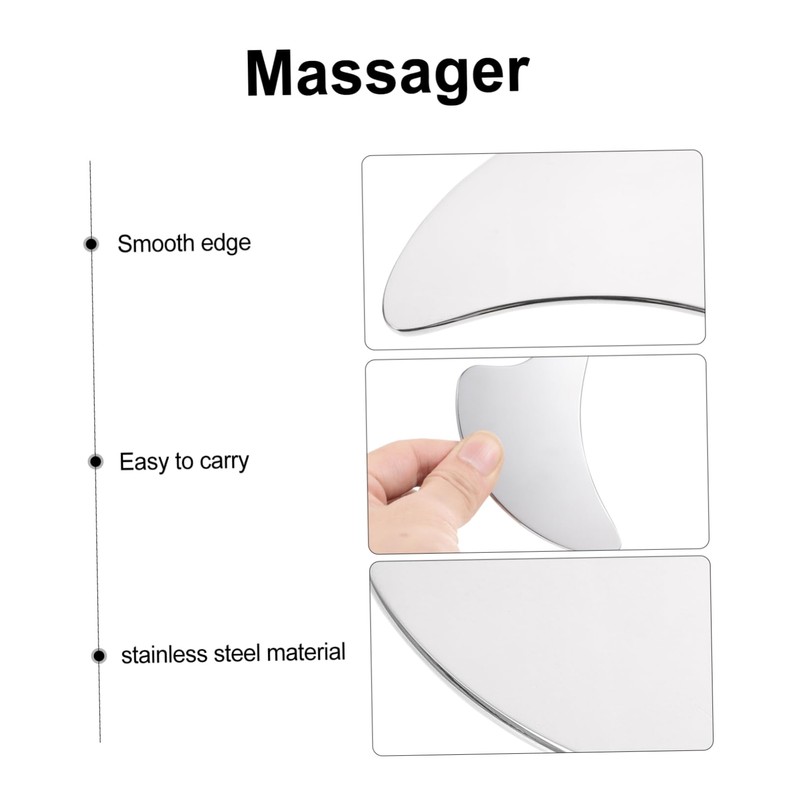 FOMIYES 1pc Stainless Steel Gua Massage Tool Facial Scraping Board