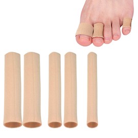 5 StüCk 3 Größen Zehenschutz Silikon,Schneidbar Zehen Kissen Tube,Toe Cushion Tube,Zehenkappen Pad,Gel Zehenpolster,Schlauchbandage Druckschutz für Kissen Mais, Blasen, Schwielen, Zehen und Finger