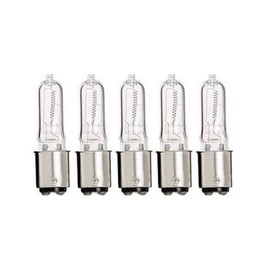 Generic 75 Watt 120V BA15d Bayonet Base Replacement JCD-Type Halogen Bulbs, Pack of 5, Clear, JD75WBA15d-120V