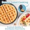 Belgian Waffle Maker- Non-Stick 7" Waffler Iron w Adjustable Browning