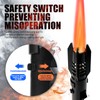 Camping Torch Lighter, Bright Fire Windproof Butane Refillable Straight Flame