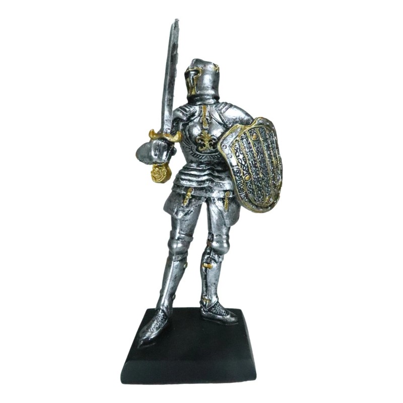 Suit Of Armor Medieval Knight Guard With Broad Shield and