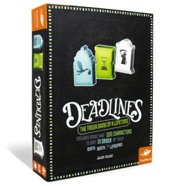 Foxmind Games - Deadlines Trivia Card Game, Pop Culture Game for up to 10 Players, Fun Board Game for Adults and Family Night, Large Group Party Game for Teens, Ages 12 and Up