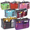 GPCT Large Multi-Pocket Expandable Nylon Travel Handbag/Purse Insert Organizer W/