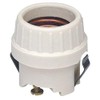 Leviton Medium Base, One-Piece, Keyless, Incandescent, Unglazed Porcelain Lampholder, Front