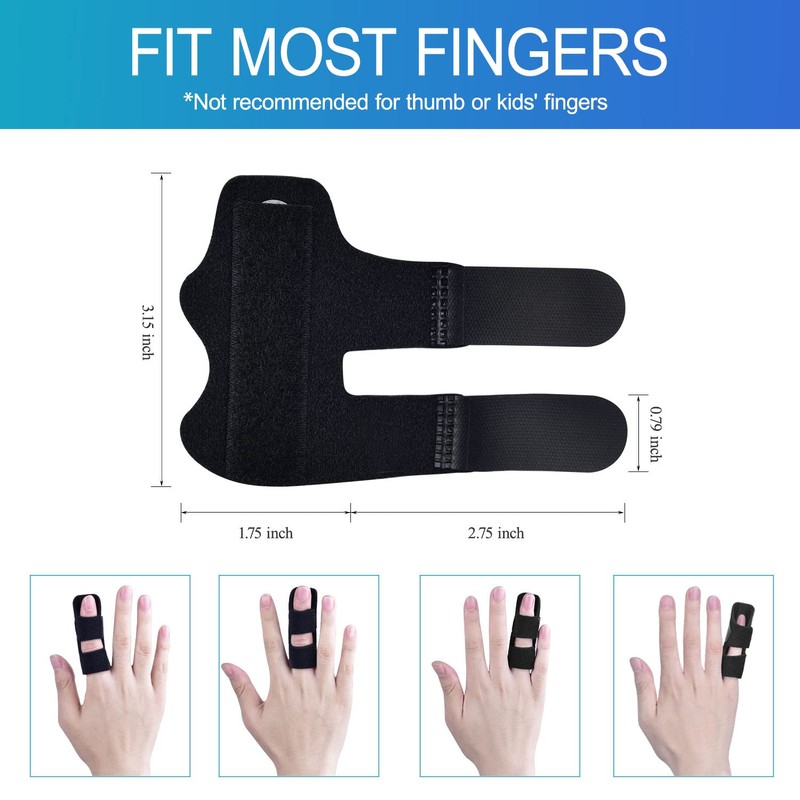 Sopito Finger Splint, 4pcs Finger Brace Support Stabilizer for Index,