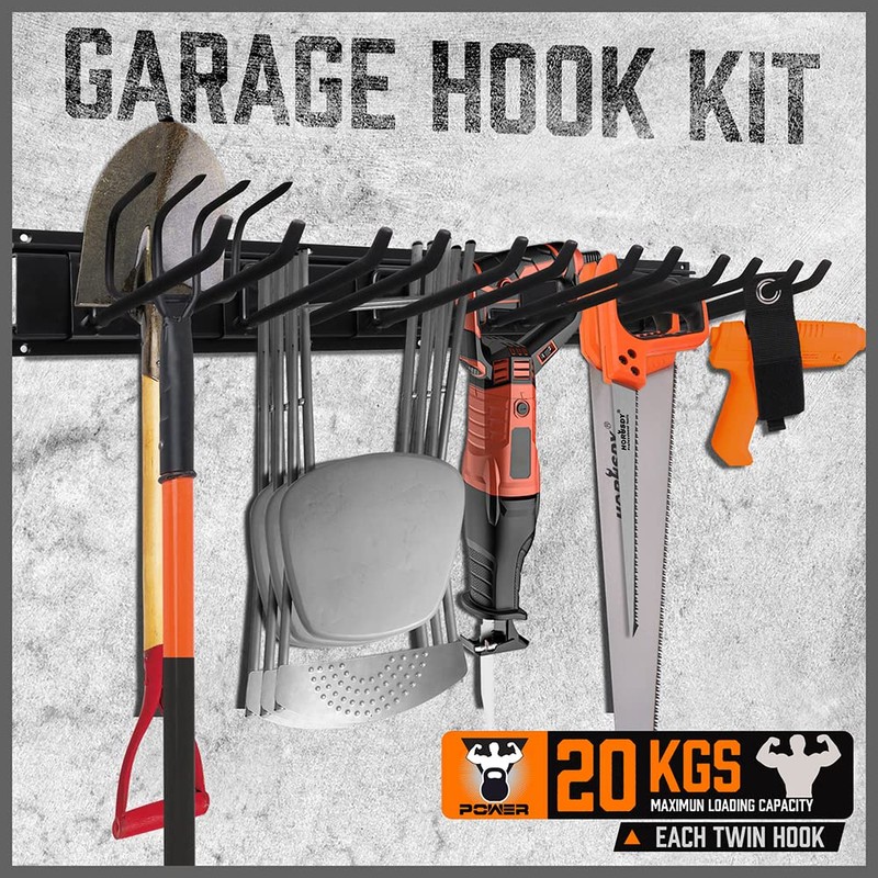 HORUSDY 64-Inch Heavy Duty Garage Organization Rack, 14 Packs Max