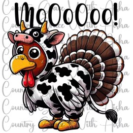 Handmade Sublimation Transfer Thanksgiving Turkey Cow Ready To Press Heat Transfer