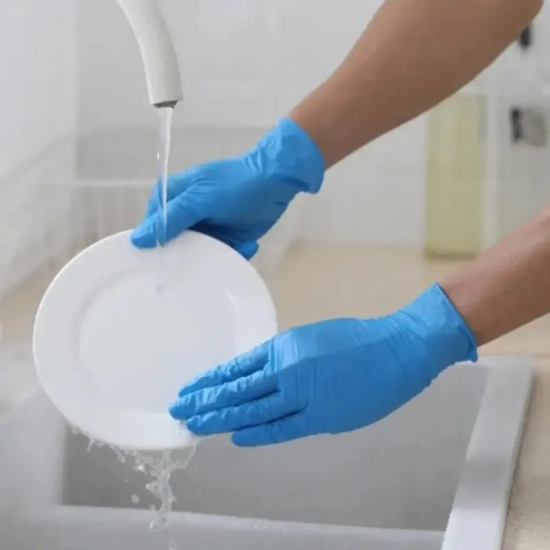A Y. Guantes De Nitrilo Látex Desechables Grado G Azul