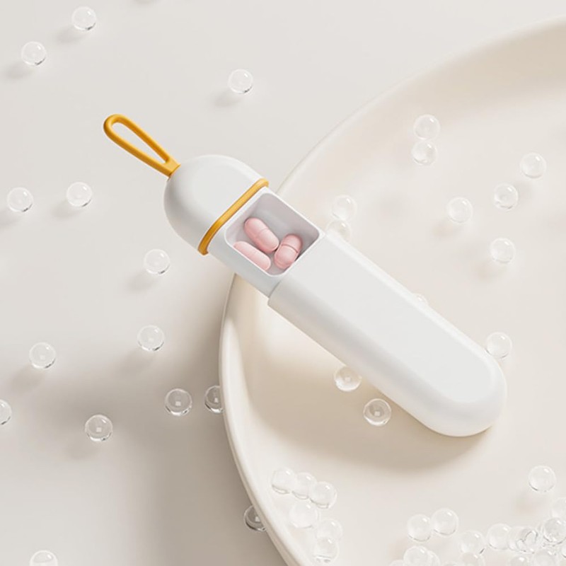 2 Pcs Pill Box, Tablet Organiser, Silicon Sealing Waterproof Pill