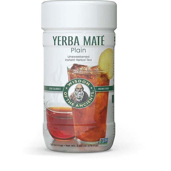 Wisdom of the Ancients Instant Yerba Mate Tea, Unsweetened, 2.82 Ounce