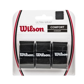 Wilson Overgrip, Ultra Wrap Overgrip, Unisex, Black, Pack of 3, WRZ403000
