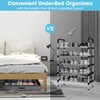 2 Pack Under Bed Shoe Storage Organizer for Closet, Fits