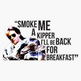 Smoke Me A Kipper Ace Rimmer Red Dwarf Quote Bumper Sticker Vinyl Decal 5 inches