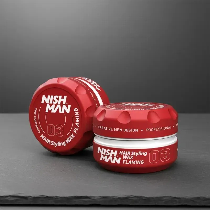 Cera Styling Wax Flaming Roja Aroma Dulce 150ml - Nishman