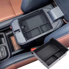 Yzrjrypl Compatible with Ford Maverick P758 2022 2023 2024 2025 Accessories Multiple Compartments Center Console Secondary Organizer Storage Insert Tray Holder Armrest Storage Box Container Cover