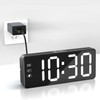 KWANWA Digital Alarm Clock with Large LED Display, Brightness Adjustable,