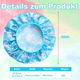 RAIBEATTY Pack of 4 Children's Satin Floppy Hat, Children's Sleep Cap, Toddler Silk Floppy Hat, Children's Hair Floppy Hat, Night Sleep Cap, Elasticated Wide Band, Unicorn-B