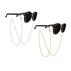 EPIRORA Gold Glasses Chain for Women Men - Sunglasses Strap Face Mask Holder Lanyard Figaro Chain Necklace, Anti-lost String for Glasses Retainer