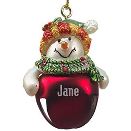 Ganz Jane Jingle Bell Snowman Christmas Ornament
