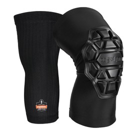 Ergodyne ProFlex 550 Padded Knee Sleeves - 3-Layer Foam Cap, Medium/Large (Pair)