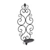 2 Pcs Candle Holder Exquisite Classical Style Black Iron Wall
