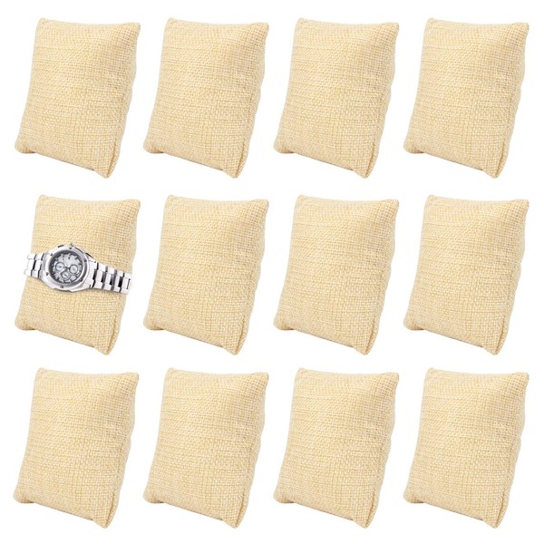 Pack of 12 Jewellery Display Cushion Linen Watch Stand Watch
