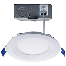 Satco S11870 4 Inch 12W CCT Selectable Low Profile Round Regress Baffle Downlight with Remote Driver in Utilitarian Style