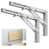 Folding Shelf Brackets 12 Inch/30cm, 2PCS Heavy Duty Bracket for
