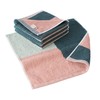 Bloom Imabari Towel Certified Hand Towel Set of 4 Cocktail Towels Made in Japan (Peach Green)