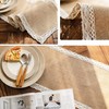 Dremisland Hessian Table Runner, Jute Lace Tablecloth, Rustic Dresser Table