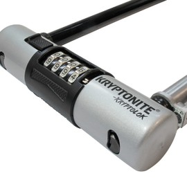 Kryptonite KryptoLok Combo Bike U-Lock, Anti-Theft Security, 12.7mm Steel Shackle, 4-Digit Resettable Combination, U-Shape, Black