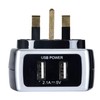 Masterplug SRGAUSBPB3-MP Single Socket Surge Protected Power Adaptor with Two