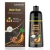Kingming Champú Teñir Cabello Castaño Oscuro Cubrir Canas Ingredientes Base