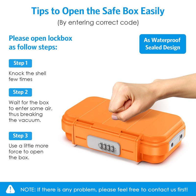 Brifit Portable Safe Box, Combination Security Case Lock Box with