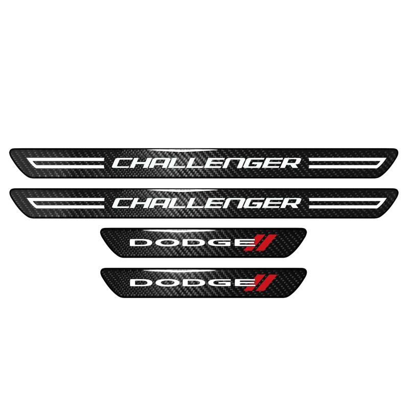 iPick Image for Dodge Challenger Black Real Carbon Fiber Universal