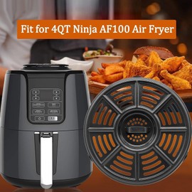 HlkEurt 4QT Air Fryer Replacement Grill Pan for Ninja AF100 4 Quart Air Fryers, Upgraded Grill Plate Rack Crisping Tray Plate Grate Grid Shelf for Ninja Air Fryer, Dishwasher Safe, Nonstick