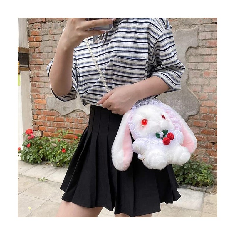 Harugio Shoulder Bag, Pochette, Plush Rabbit Bag, Women's Bag, Coin