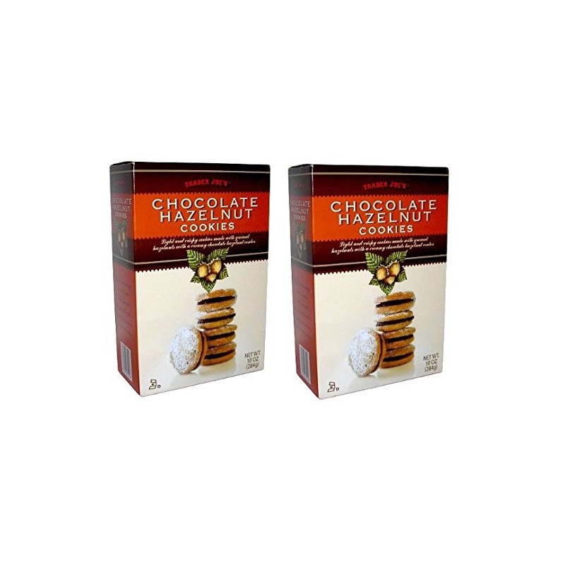 Trader Joe's Chocolate Hazelnut Cookies NET WT 10 OZ (2-