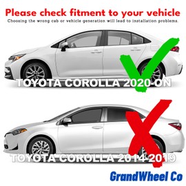 Window Deflectors Smoke Tinted in-Channel Side Window Vent Visor Deflectors Rain Guards Compatible with Corolla 2020-2026 Sedan - 4pcs. GW0995