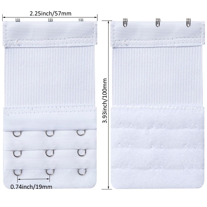 MOTYAWN Women's Bra Extenders 3 Hook Stretchy Comfortable Bra Strap