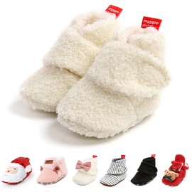 GDSDYM Baby Booties Cozy Slippers Soft Baby Shoes Winter Warm Infant Newborn Crib Sock Shoes First Walkers